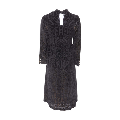 Black Petite Abstract Midi Dress