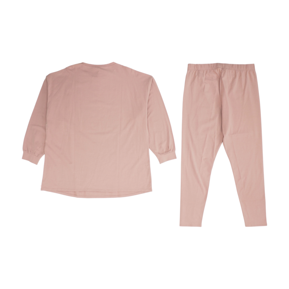 Pink Plus Size Solid Active Set