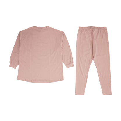 Pink Plus Size Solid Active Set
