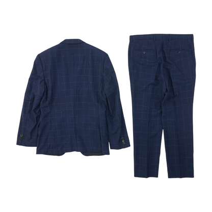 Vintage Navy Check Suit