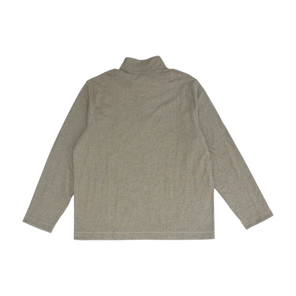 Brown Solid 1/4 Zip Sweater