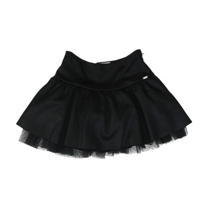 Black Solid Skirt