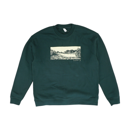 Green Solid Sweatshirt Pullover