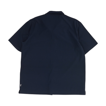Natural Titanium Solid Short Sleeve Button Down