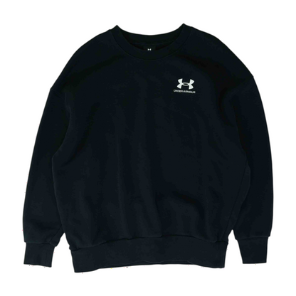Black Solid Sweatshirt Pullover