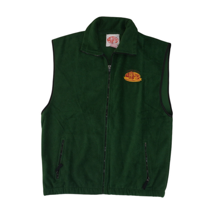 Green Solid Casual Vest