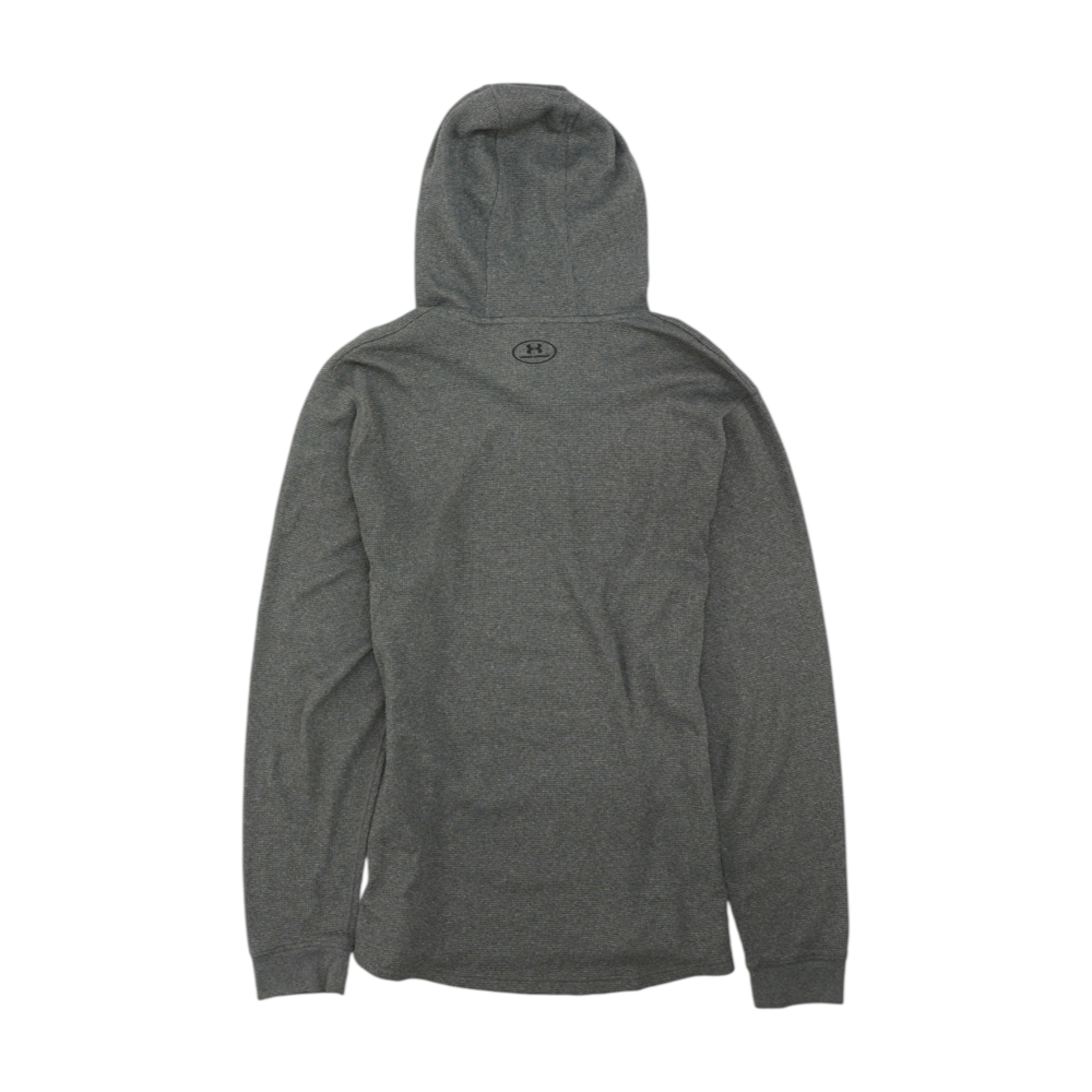 Gray Solid Hoodie Pullover