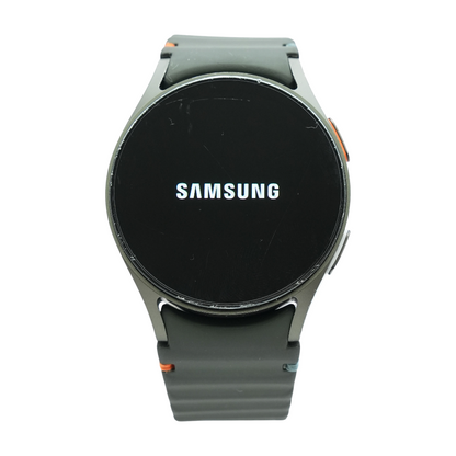 40mm Galaxy Watch7 Silver Smartwatch Green Band Small