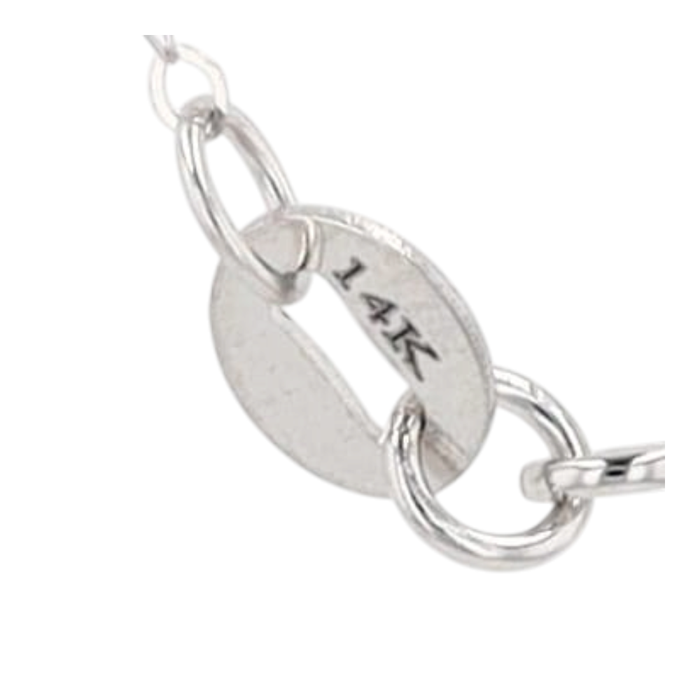 1 3/4 ctw 14K White Gold Sapphire Station Necklace – Image 5
