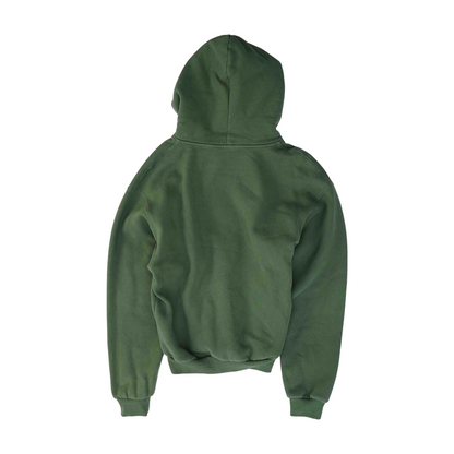 Green Solid Hoodie Pullover