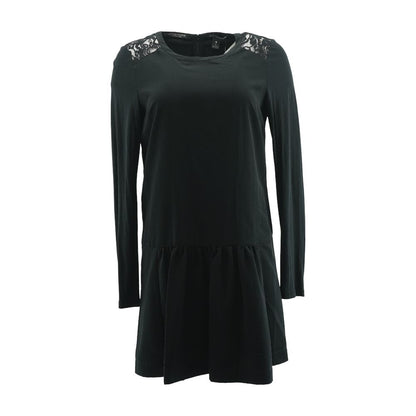 Black Solid Mini Dress