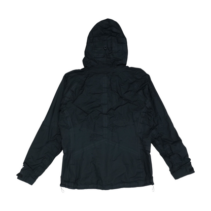 Black Solid Rain Jacket
