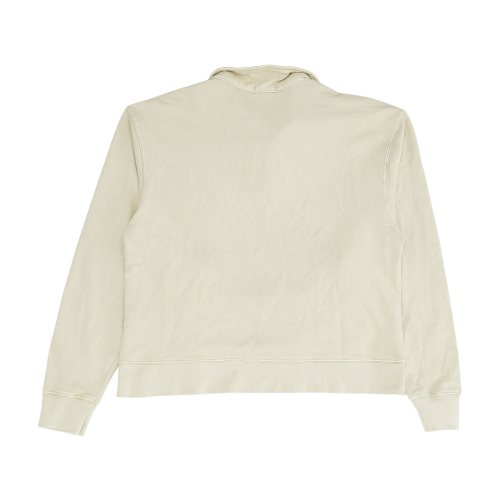 Beige Solid 1/4 Zip Pullover