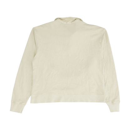 Beige Solid 1/4 Zip Pullover