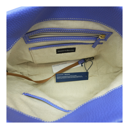 Blue Hobo Leather Handbag