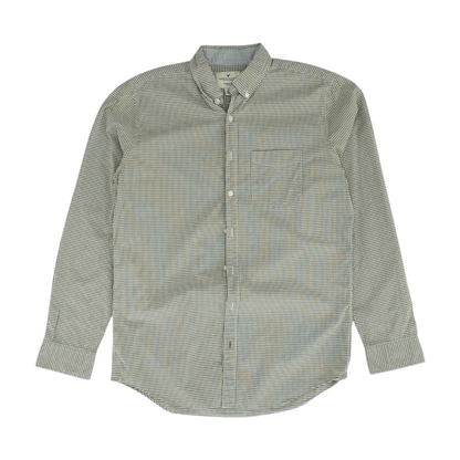 Green Check Long Sleeve Button Down