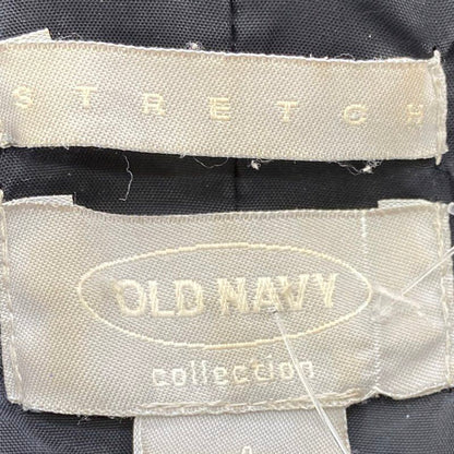 Vintage Black Solid Button Front Jacket