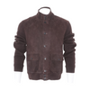 Suede-Front Cashmere Cardigan
