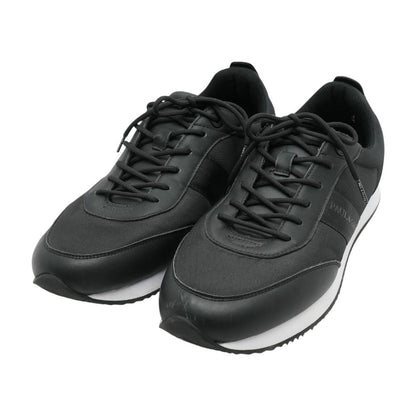 Black Fabric Sneakers Black Low Top Athletic Shoes