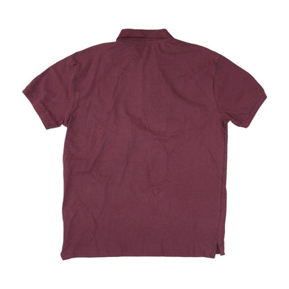 Red Solid Short Sleeve Polo