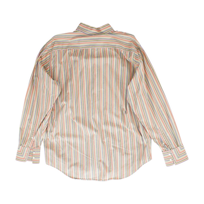 Orange Striped Long Sleeve Button Down
