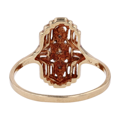 10K Two-Tone Gold Diamond Fashion Ring