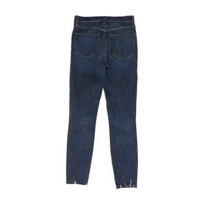 Navy Solid Mid Rise Skinny Leg Jeans
