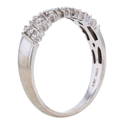 1/6 ctw 10K White Gold Diamond Band Ring