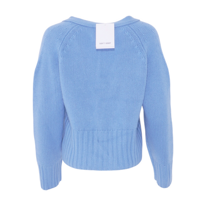 Blue V-Neck Cardigan