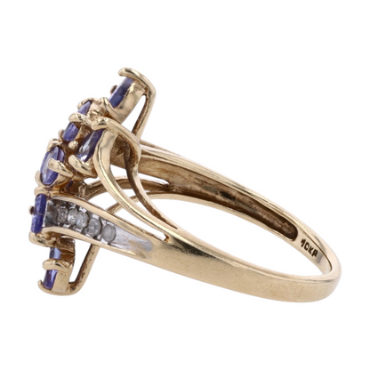 10K Yellow Gold Diamond Fashion Ring