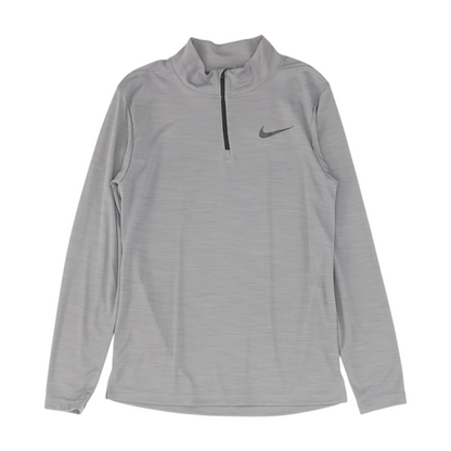 Gray Solid 1/4 Zip Pullover