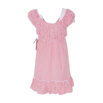 Red Check Mini Dress