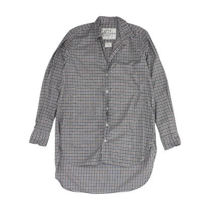 Navy Plaid Button Down