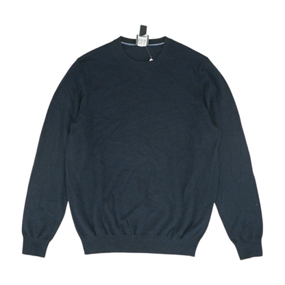 Navy Solid Pullover Sweater