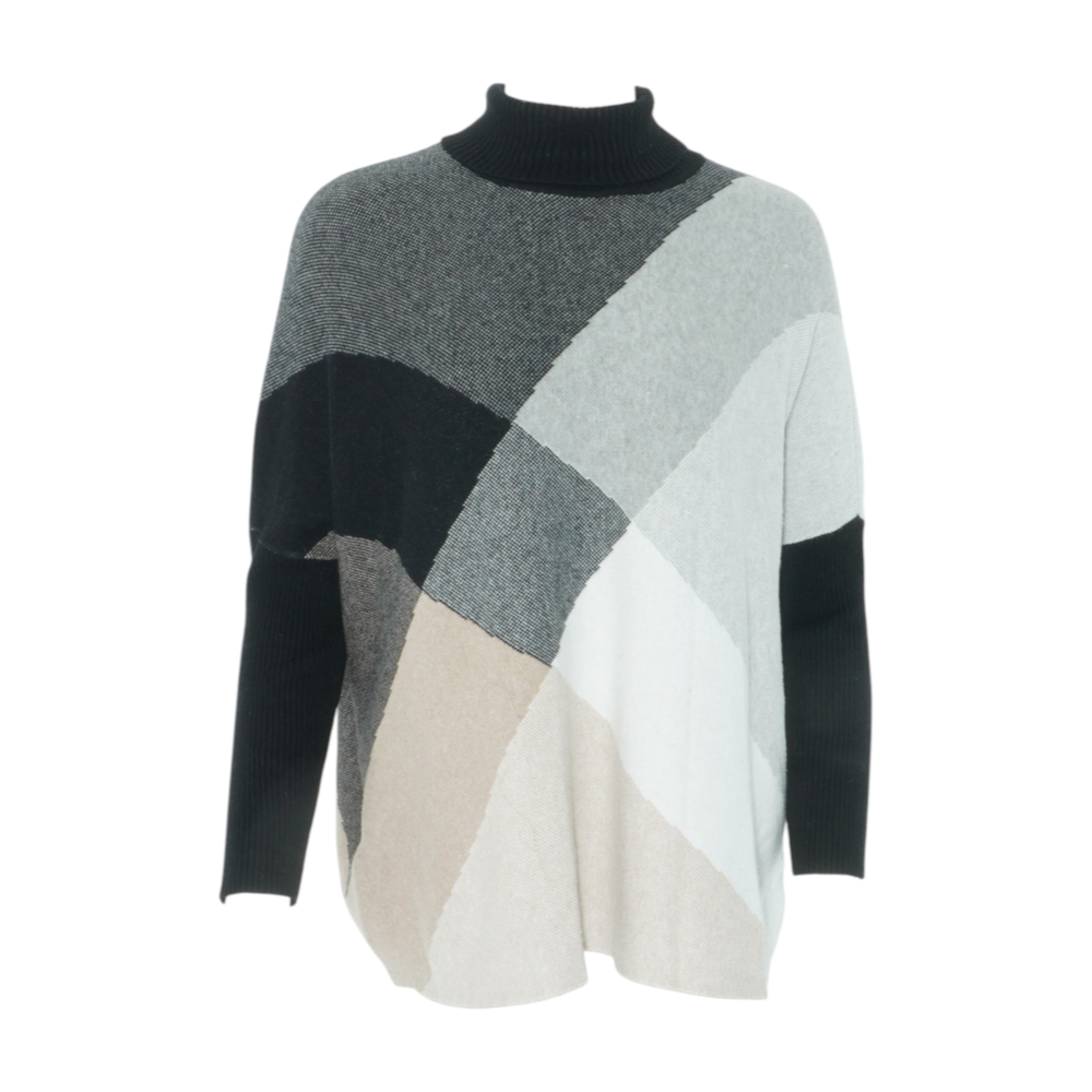 Multi Color Block Pullover Sweater