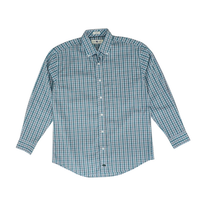 Blue Plaid Long Sleeve Button Down