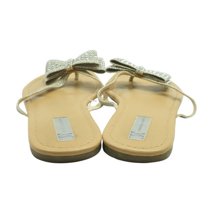 Silver Flip Flop Sandals