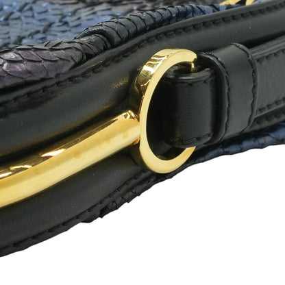 Tricolor Exotic Leather Frame Purse