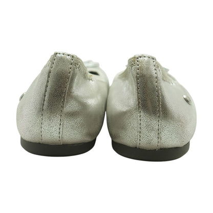Silver Ballet Flats