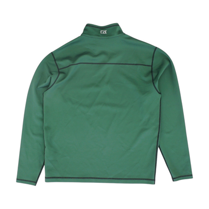 Green Solid 1/4 Zip Pullover