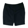 Black Plus Size Solid Casual Shorts