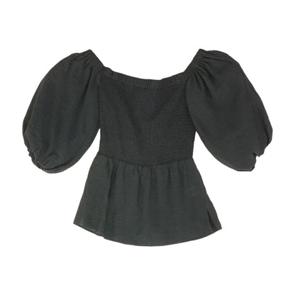 Black Solid Knit Top