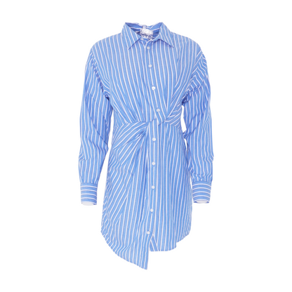 Blue Striped Mini Dress