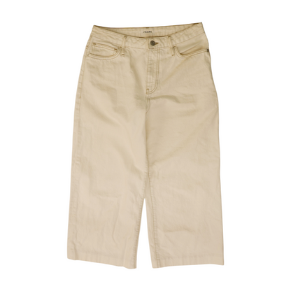Cream Wide Leg Jeans