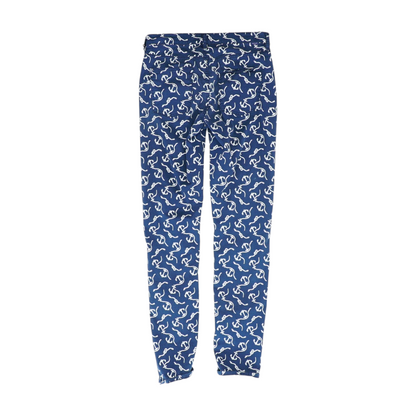 Navy Print Pants