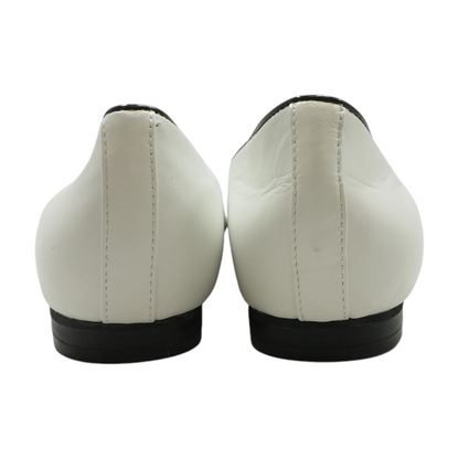 White Slip-On Flats