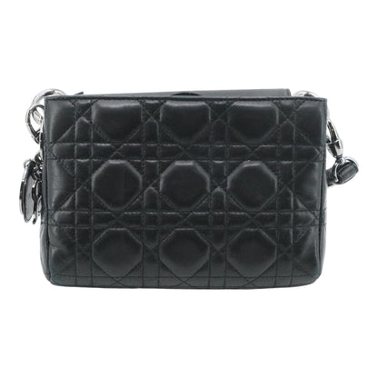 Black Small Lady Dior Shoulder Bag in Cannage Lambskin