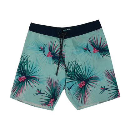 Blue Tropical Swim Bottom Button Down