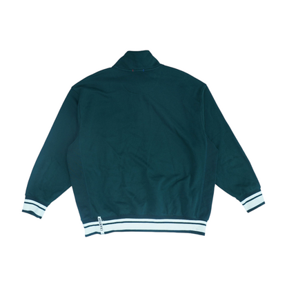 Green Solid 1/4 Zip Pullover