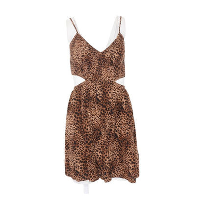 Brown Animal Print Mini Dress